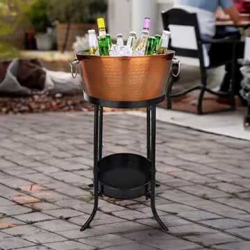 BREKX Insulated Drink Tub with Stand for Parties
