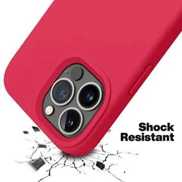 OTOFLY Designed for iPhone 13 Pro Max Case, Silicone Shockproof Slim Thin Phone Case for iPhone 13 Pro Max 6.7 inch (Red)