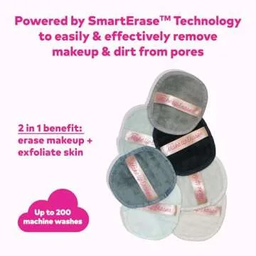 The Original MakeUp Eraser, 7-Day Set, Erase All Makeup with Just Water, Including Waterproof Mascara, Eyeliner, Foundation, Lipstick, Sunscreen, and More! Cool Gal Neutrals, 7ct.