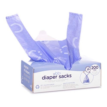 Ubbi Disposable Diaper Sacks, Lavender Scented, Easy-To-Tie Tabs, Diaper Disposal or Pet Waste Bags,...