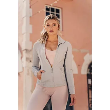 Women’s Lightweight Full Zip Running Jacket by 90 Degree By Reflex