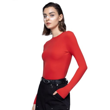 PUMIEY Women's Long Sleeve Slim Fit Top - Stylish Comfort