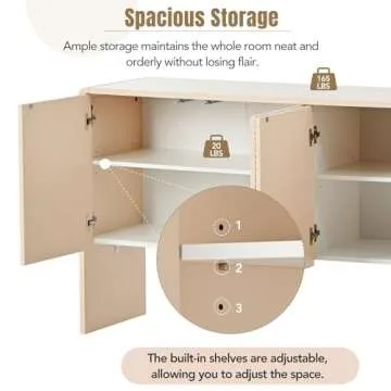 Amposei Modern Sideboard Storage Cabinet for Home Use