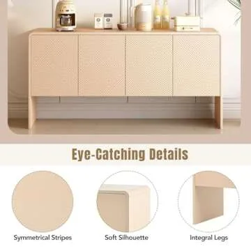 Amposei Modern Sideboard Storage Cabinet for Home Use