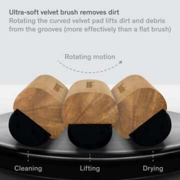 Boundless Audio Vinyl Record Cleaning Kit - 5-in-1 Vinyl Cleaner Kit Includes Record Brush, Stylus Cleaner, Cleaning Solution, Nylon Brush & Metal Case