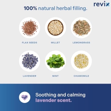 REVIX Microwave Heating Pad for Neck Shoulders and Back Pain Relief with Moist Heat, Weighted Microwavable Heated Neck Wrap Warmer, Scented