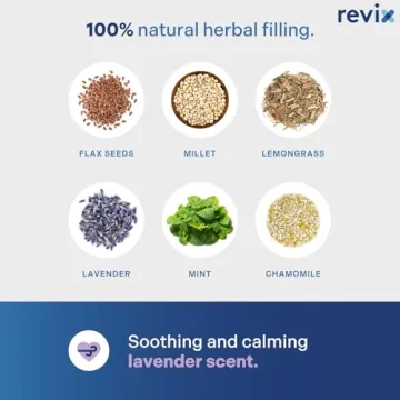 REVIX Microwave Heating Pad for Neck Shoulders and Back Pain Relief with Moist Heat, Weighted Microwavable Heated Neck Wrap Warmer, Scented