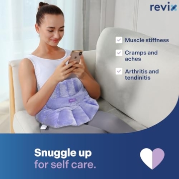 REVIX Microwave Heating Pad for Neck Shoulders and Back Pain Relief with Moist Heat, Weighted Microwavable Heated Neck Wrap Warmer, Scented