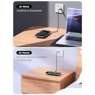 NewQ Wireless Charger, 15W Max Wireless Charging Pad for iPhone 15 14 13 12 11 X 8 Mini/SE/Pro/Max/P...