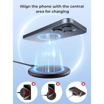 NewQ Wireless Charger, 15W Max Wireless Charging Pad for iPhone 15 14 13 12 11 X 8 Mini/SE/Pro/Max/Plus, Samsung Galaxy S23/S22/S21/S20/S10/S9/S8/S7/Note20/10/9/8, Air Pods/Pro/Galaxy Buds/+, 2 Packs