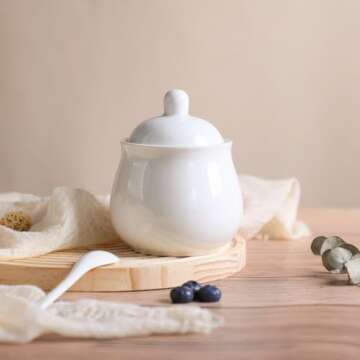 Ceramic Colorful Creamer and Sugar Set with Spoon