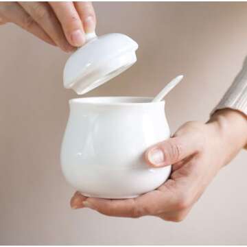 Ceramic Colorful Creamer and Sugar Set with Spoon