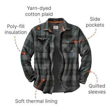 Legendary Whitetails Flannel Shirt Jacket for Men  - Warm Outerwear