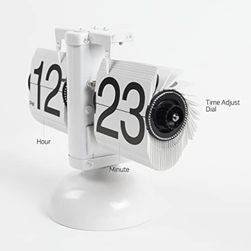 Mooas Flip Desk Clock - Retro Stylish Timepiece for Home