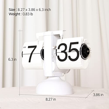 Mooas Flip Desk Clock - Retro Stylish Timepiece for Home