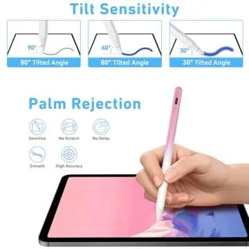 Stylus Pen for iPad - Quick Charge, Palm Rejection, Tilt Sensor