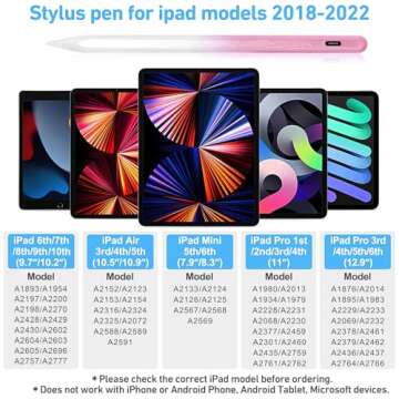 Stylus Pen for iPad - Quick Charge, Palm Rejection, Tilt Sensor