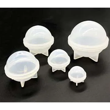 5Pcs Ball Orb Sphere Silicone Mold for Crafting and Jewelry Making