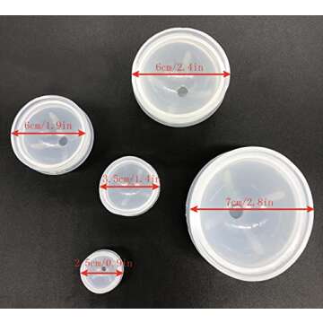 5Pcs/Set Ball Orb Sphere Paperweight Silicone Mold, for Polymer Clay, Crafting, Resin Epoxy, Jewelry Making