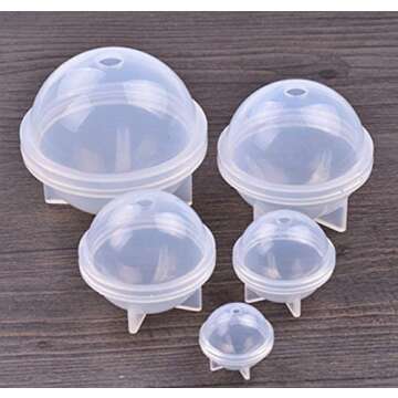 5Pcs/Set Ball Orb Sphere Paperweight Silicone Mold, for Polymer Clay, Crafting, Resin Epoxy, Jewelry Making