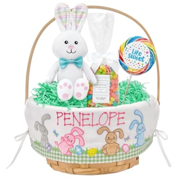 Personalized Wicker Easter Basket for Kids - Customizable Fun
