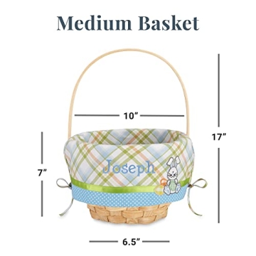 Personalized Wicker Easter Basket for Kids - Customizable Fun