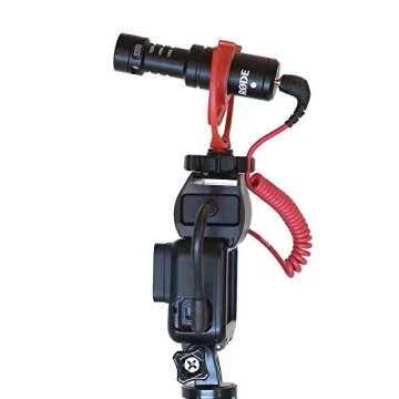 ANLASSER Microphone Mount for GoPro Hero 7, 6, 5 and Housing for Mic Adapter, Works with Original GoPro Case with Universal Cold Shoe Adapter