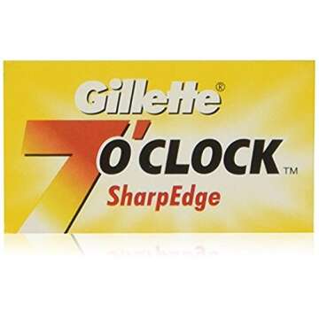 100 7 O'clock SharpEdge Superior Premium Platinum Double Edge Safety Razor Blades - 200+ shaves