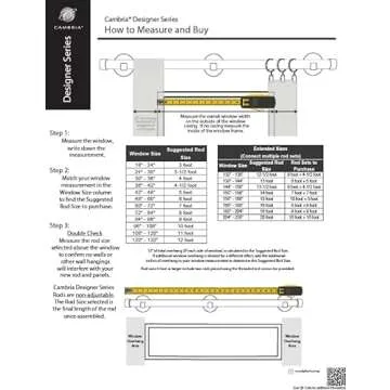 MODE Cambria Designer Series Premium Double Curtain Rod 7ft