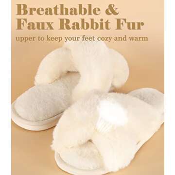 Ankis Women Fuzzy Slippers for Home Comfort and Style