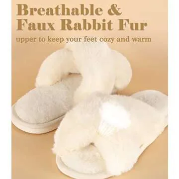 Ankis Women Fuzzy Slippers for Home Comfort and Style