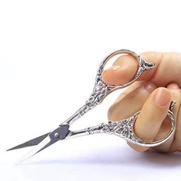 Vintage European Style Scissors for Crafting and Sewing
