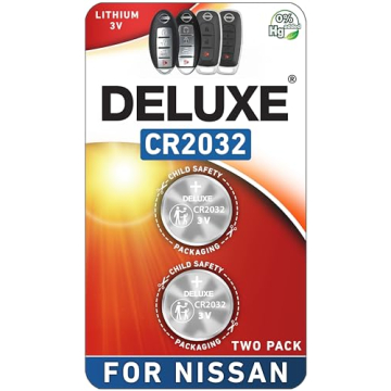 Durable Pack of 2 Key Fob Replacement Batteries for Nissan