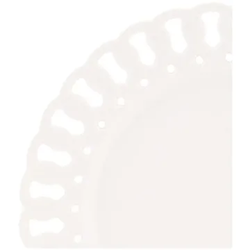 Gracie China by Coastline Imports, Heirloom Collection, 8-Inch Dessert Plate, White Fine Pierced Porcelain, Set of 4
