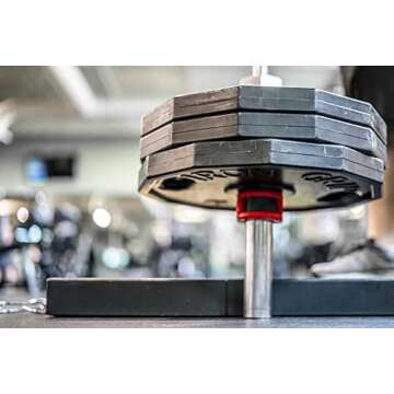 Clout Fitness Olympic Barbell Clamps Collars Quick Release Pair of Locking Weight Clips Fit 2 Inch B...