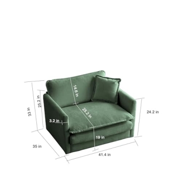 Tmsan 41.4" Chenille Oversized Accent Chair for Living Room