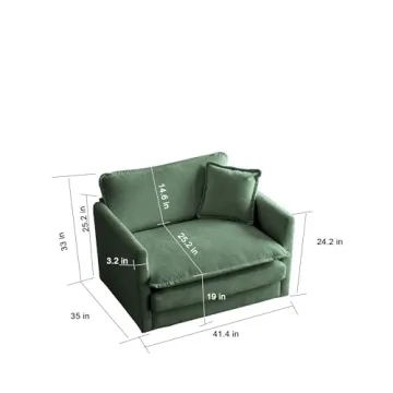 Tmsan 41.4" Chenille Oversized Accent Chair for Living Room