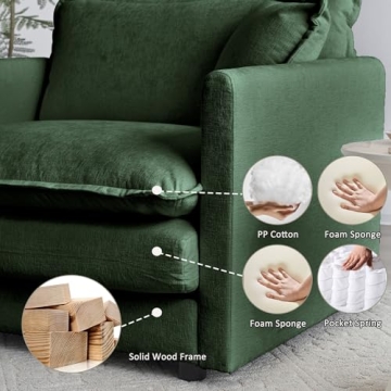 Tmsan 41.4" Chenille Oversized Accent Chair for Living Room