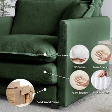 Tmsan 41.4" Chenille Oversized Accent Chair for Living Room