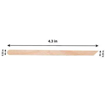 Tachibelle Wooden Wax Sticks - Body Eyebrow, Lip, Nose Small Waxing Applicator Sticks for Hair Removal and Smooth Skin Professional Spa - 2 in 1 (pointed and slanted) (Pack of 250)