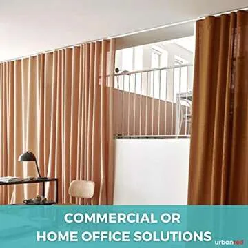 UrbanRed Ceiling Track Room Divider System - Extendable & Durable