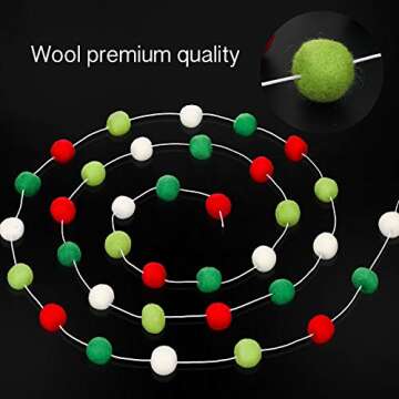 Boao Colorful Felt Ball Garland – Perfect for Decor & Gifts