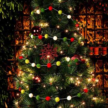 Boao Colorful Felt Ball Garland – Perfect for Decor & Gifts