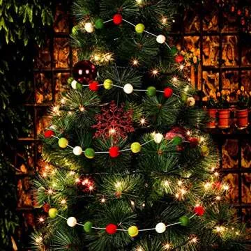 Boao Colorful Felt Ball Garland – Perfect for Decor & Gifts