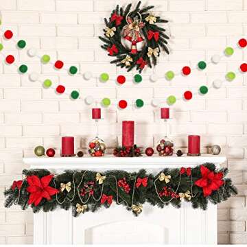 Boao Colorful Felt Ball Garland – Perfect for Decor & Gifts
