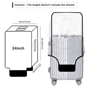 Durable Feybaul 24 Inch Transparent Luggage Cover