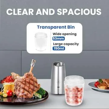 UNNEES Rechargeable Electric Salt and Pepper Grinder Set