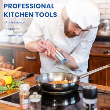 UNNEES Rechargeable Electric Salt and Pepper Grinder Set