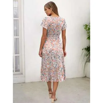 ANRABESS Women's Stylish Summer Midi Beach Dress