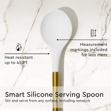 Luxe White and Gold Kitchen Utensils Set for Home Chefs